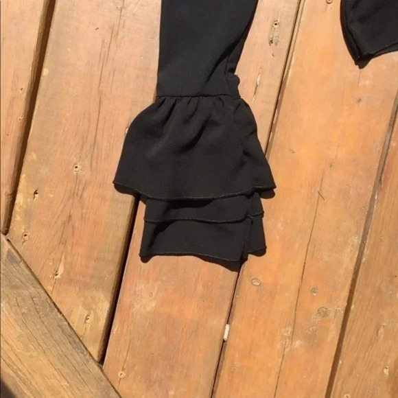 New Black Ruffle Long Sleeve Top - Picture 10 of 13